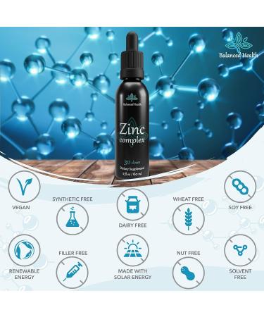 Balanced Health Zinc Complex - Immune System Support Liquid Drops (Peppermint, 2oz, Vegan) - Buy Online on GoSupps.com