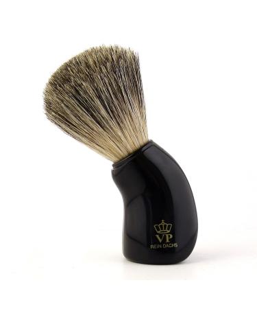 Shaving brush Royal VP - with real pure badger hair - handle black and curved