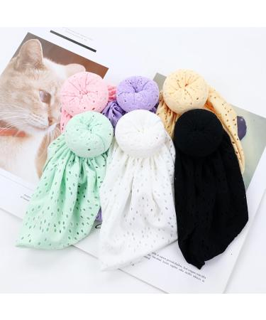 Cinaci 6-Piece Cute Stretchy Baby Turban Hats with Bow - for Girls Newborns to Toddlers - Buy Online on GoSupps.com