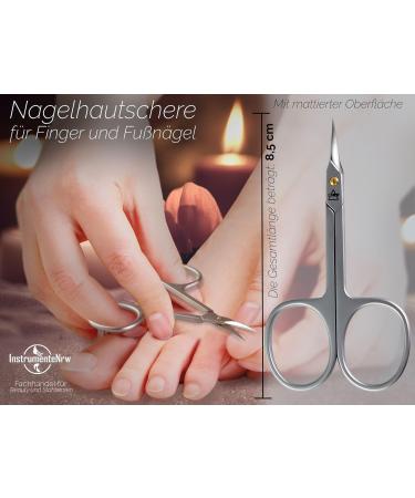 Buy Fine Cuticle Scissors & Skin Scissors - Stainless Steel Combination Scissors with Extra Fine Tip (8.5 cm) in Case - Ship Worldwide - Buy Online on GoSupps.com