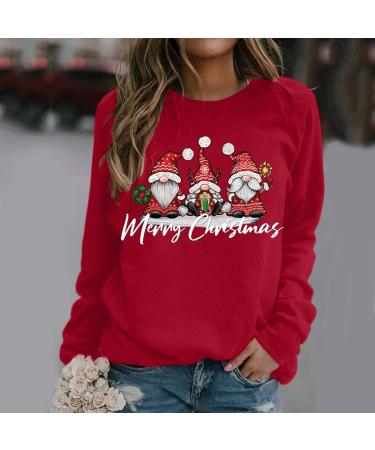 Women's Christmas Snowman & Penguin Print Sweatshirt - Red XL - Buy Online on GoSupps.com