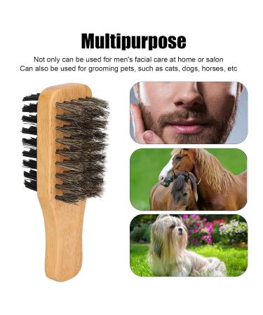 3-Part Wood Beard Brush | Double-Sided Soft & Hard Bristles for Grooming & Styling - Essential for Home & Salon - Buy Online on GoSupps.com
