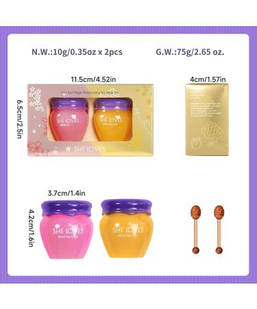 2 Bottles Sakura & Honey Lip Balm Day & Night Repair Deep Moisture and Fade Lines Rich in Vitamin E & Cherry Blossom Extract Beeswax Essence Natural Enhancer Care Sleeping Mask Sakura-Honey Lip Balm - Buy Online on GoSupps.com