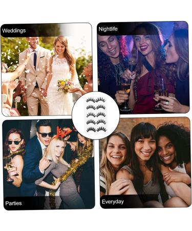 FRCOLOR 5 Pairs artificial false eyelashes Thick Lashes Makeup Lashes Curl Genuine lashes Silk lashes Artificial Eyelashes Fake Eyelash Dense Eyelash chemical fiber curly Miss Makeup Tools - Buy Online on GoSupps.com