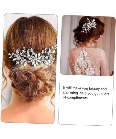 ifundom crystal inlaid hair comb rhinestone flower combs hair combs hair accessories for women wedding pearl hair clips Bridal Crystal Hair Comb bride Wedding dress wedding flowers Alloy - Buy Online on GoSupps.com