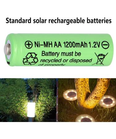 Ni-MH Rechargeable AA Batteries 1.2V 1200mAh - High Capacity for Solar Lights Mouse & Keyboard (Pack of 12 - Buy Online on GoSupps.com