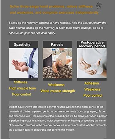 ZZBB Stroke Hand Splint Manual Training Rehabilitation Robot Gloves Hand Rehabilitation Device Stroke Hemiplegia Finger Trainer Right Medium - Buy Online on GoSupps.com