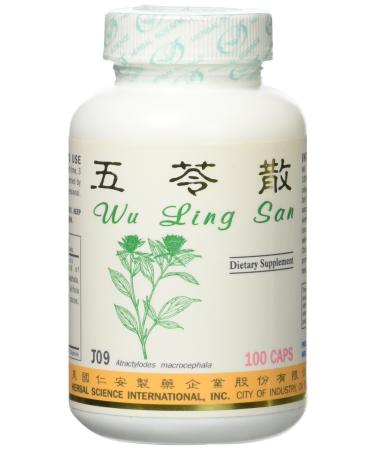 Wu Ling Diuretic Formula Dietary Supplement 500mg 100 Capsules (Wu Ling San) J09 100% Natural Herbs
