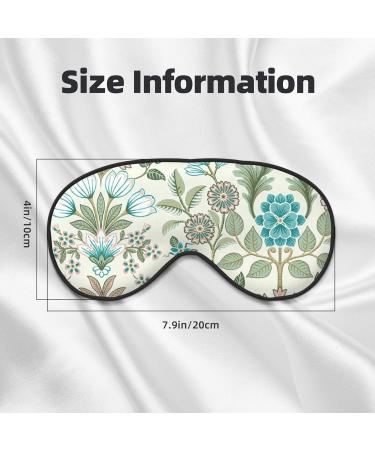 SSIMOO Green Flower Sleep Mask - Adjustable Breathable & Fashionable Eye Mask for Comfortable Sleep | Black | International Shipping - Buy Online on GoSupps.com