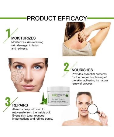 Organic Aloe Vera Body Lotion with Vitamin E, C, Retinol & Shea Butter - Anti Aging Moisturizer for Face & Body - 8 oz - Buy Online on GoSupps.com