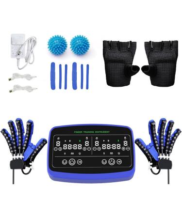 Upgraded Rehabilitation Robot Gloves Two Hands Can Exercise At The Same Time for Arthritis Stroke Hemiplegia Cerebral Palsy Hand Paralysis Patients Physiotherapy Device(Size:M Color:blue) Medium blue - Buy Online on GoSupps.com