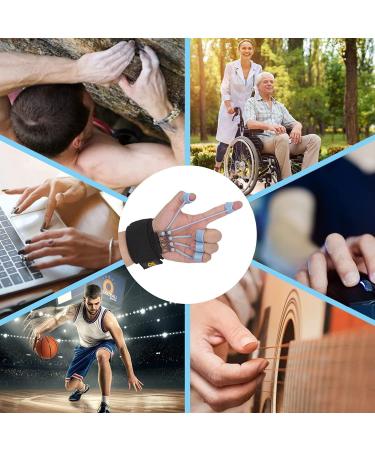 Grip Strength Trainer 40lb - Finger Strengthener for Stroke Recovery & Physical Therapy | Hand Exerciser for Rehabilitation & Muscle Extension | Orange Finger Stretcher - Buy Online on GoSupps.com