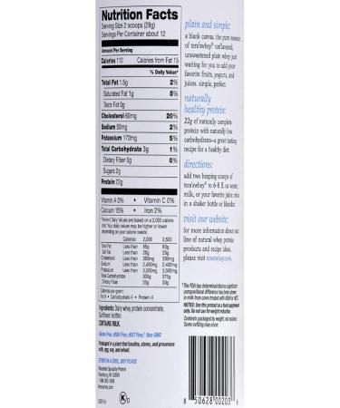 Simply Tera's Pure Whey Protein Powder - Grass Fed Non-GMO Unsweetened Protein 12 Oz - Clean & Natural Nutrition for Optimal Health - Buy Online on GoSupps.com