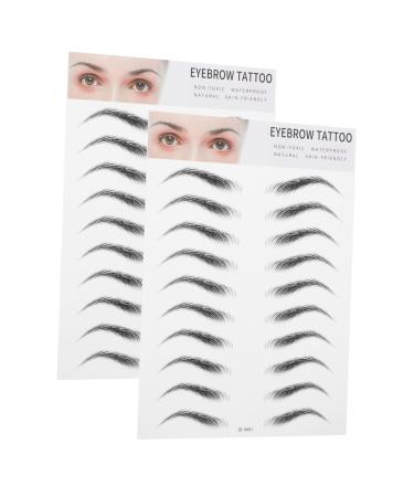 NOLITOY Card Spray Bottle 6 pcs Tool Black Imitation Type Stickers Men Eyebrow Artificial Transfer for Hair-like Women ze001x3pcs Blackx3pcs