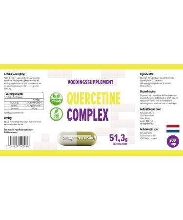 Hepatica Quercetin Complex 90 Vegan Capsules Very high dose Vitamin C and D3 2000IU Laboratory tested high dose supplement Gluten and GMO free - Buy Online on GoSupps.com
