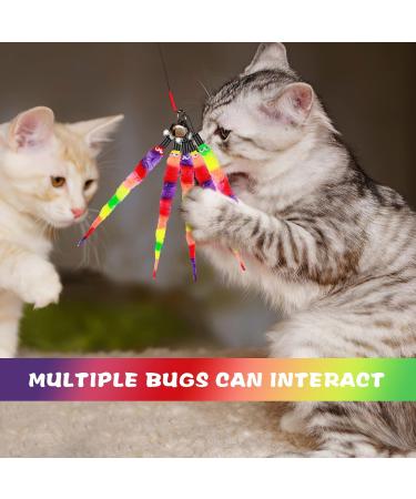 Cobee Cat Toys Worms 12pcs Cat Rainbow Worm Toy Refills Funny Interactive Colorful Fluffy Worms with Bells Cats Chaser Toys Kittens Wand Replacement Toys Refill for Indoor Training Accessories - Buy Online on GoSupps.com