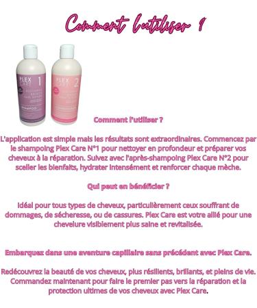 Plex Care No.1 and No.2 Professional Technology Shampoo and Conditioner Set to Restore Damaged Hair 2x300ml - Buy Online on GoSupps.com