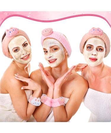 Yuxung 10 Pcs Cute Spa Headband and Wristband Set - Skincare and Makeup Headbands for Girls - Buy Online on GoSupps.com