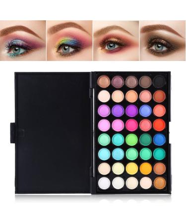 40 Colors Eyeshadow Palette Mineral Matte Pigment Waterproof Eye Shadow Powder Makeup Set(#2) - Buy Online on GoSupps.com
