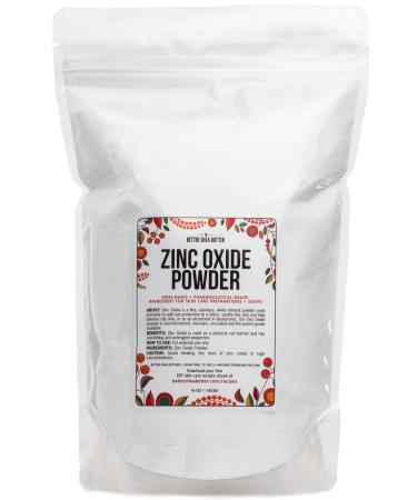 Zinc Oxide Powder | Uncoated  Non-Nano | Pure  Pharmaceutical Grade | for DIY Sunscreen Lotion | UVA and UVB Protection | Use for DYI Rash  Eczema and Diaper Creams | 1 lb by Better Shea Butter - Buy Online on GoSupps.com
