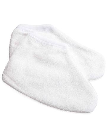 Terry cloth paraffin socks warm socks white 1 pair