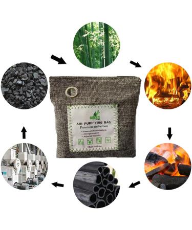 Lijuang Air Purifier Bag - 2 Pack (2x100g) | Natural Bamboo Activated Carbon Odor Remover for Car Home & Bedroom | Freshen Air in Apartments & Cupboards - Buy Online on GoSupps.com