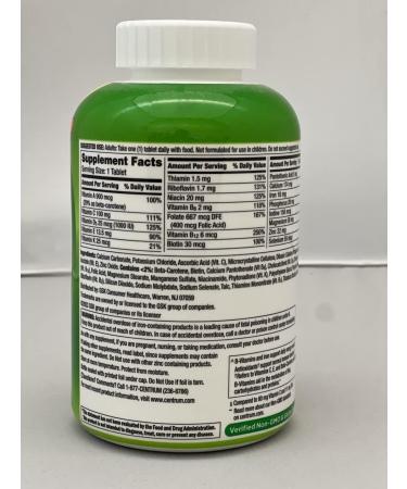 VANBAR Centrum Adults Multivitamin 425 Tablets - Premium Daily Multivitamin for Men and Women - Buy Online on GoSupps.com