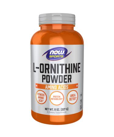 NOW Foods Sports Nutrition L- Ornithine Powder Protein Metabolism* and Urea Detox* Amino Acids 8-Ounce 8 Ounce (Pack of 1)