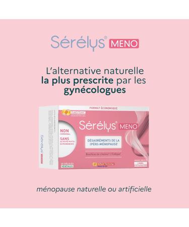 Serelys MENO Dietary supplement with cytoplasmic extracts of Swedish pollen and vitamin E that reduce hot flashes and transient fatigue - 60 vegetable capsules 2 months - Buy Online on GoSupps.com