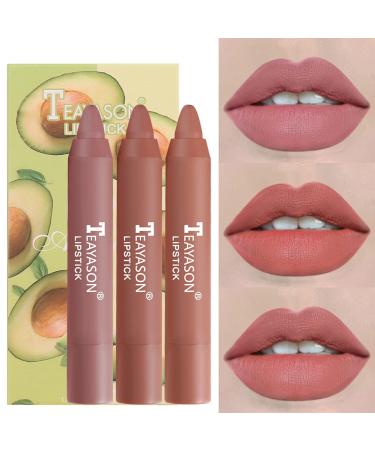 Buy 3PC Lipstick Set - Waterproof Matt Nude & Gloss - Long-Lasting Beauty Kits for International Shipping - Buy Online on GoSupps.com