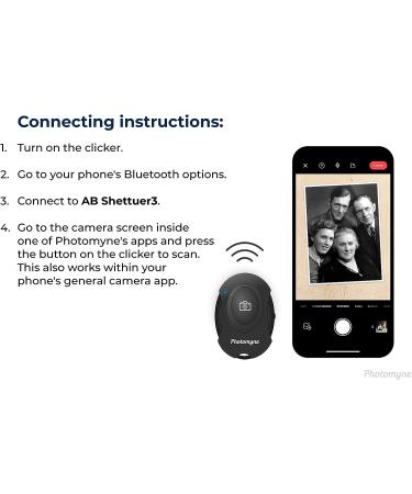 Photomyne Wireless Camera Shutter Clicker | Remote Control for iPhone & Android | Selfie Button with Wrist Strap - 1 Pack - Buy Online on GoSupps.com