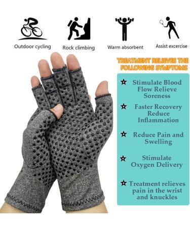 2 Pairs Arthritis Compression Gloves | Relieve Arthritis & Carpal Tunnel Pain | Anti-Slip Design for Work | Women & Men | Medium - Buy Online on GoSupps.com