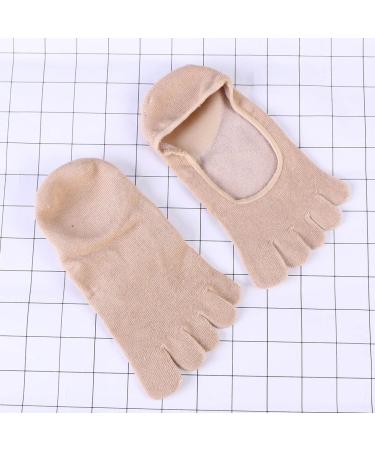 Moisturizing Gel Heel Socks 5 Toe Gel Moisturizing Socks Gel Spa Socks for Women or Men for Healing Dry Cracked Heels and Feet 1 Pair Apricot - Buy Online on GoSupps.com