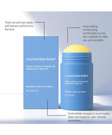 Heel Balm Stick | 30g Skin-Softening Care Butter Moisturizing Foot Cream | To Soften Dry Areas of the Body Recommended for the Whole Family - Buy Online on GoSupps.com