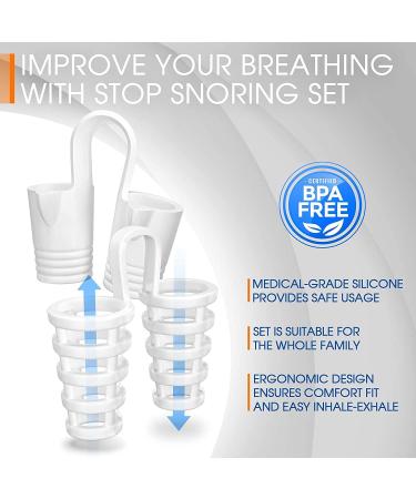 Snore Stopper Set - Comfortable Anti Snoring Device for Men and Women - Silicone Magnetic Nose Vents - Effective Snoring Solution - Nasal Dilator (6+6) - Buy Online on GoSupps.com