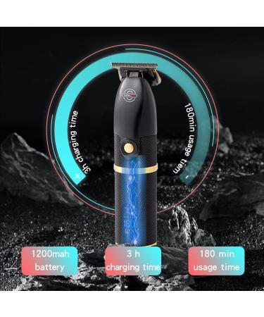 Professional Cordless Beard Trimmer & Hair Clippers for Men | Zero Gapped T-Blade with LCD | Rechargeable Edgers Black (Trimmer M6 - Buy Online on GoSupps.com