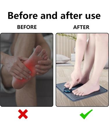 Buy EMS Foot Massage Device - Foldable Intelligent Mat with 8 Modes & 19 Frequencies | Portable USB for Pain Relief & Blood Circulation - Buy Online on GoSupps.com