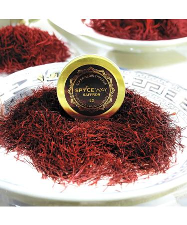 Spyce Way Super Negin Saffron 2g - Grade A+ Deep Red Saffron Threads for Cooking, Tea, Paella, Rice, Desserts - Pure & All-Natural - Buy Online on GoSupps.com