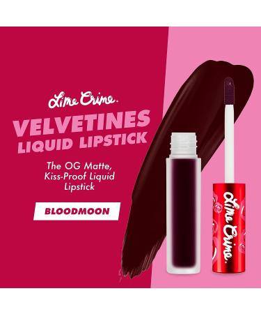 Lime Crime Velvetines Liquid Matte Lipstick in Bloodmoon - Bold & Long-Lasting Deepest Blood Red Shade for All-Day Wear - Buy Online on GoSupps.com