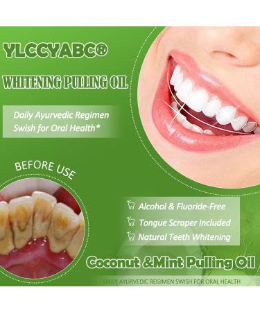 Coconut Oil Mouthwash (8 Fl. Oz) - Natural Mint Flavor Essential Oils for Fresh Breath & Healthy Gums - Dye-Free Oral Hygiene Solution - Buy Online on GoSupps.com