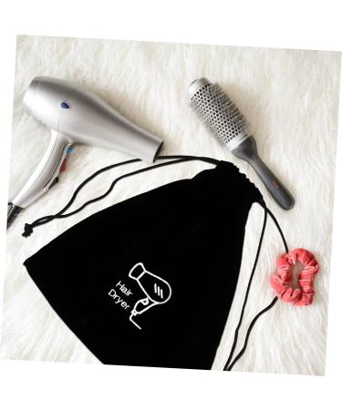 DRESSOOS 5 Pcs Hair Dryer Storage Bag Hair Dryer Drawstring Pouch S choir Travel Hair Dryer Bag Black Flannel - Buy Online on GoSupps.com