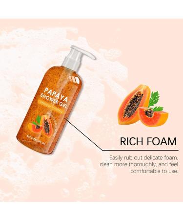 YOENBG Papaya shower gel whitening smoothing and exfoliating shower gel longlasting nourishing and moisturizing for dark skin men and women 2 - Buy Online on GoSupps.com