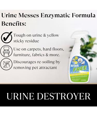 UrineFree - PetFresh - Odor & Stain Remover from any surface Suitable for Carpets Upholstery and Hardwood Floors - for Children Dogs and Cats - Household Uses (32 oz / 946 ml) 6 ml (Pack of 1) - Buy Online on GoSupps.com