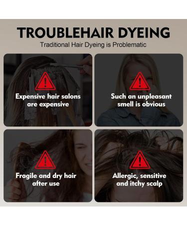 ChaneeHann Hair Color Brown 400 ml 3in1 Hair Dye Shampoo with natural plant extracts against gray and white hair fast coverage for men and women - Buy Online on GoSupps.com