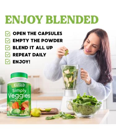 Simply Nature's Promise - 90 Soy-Free Veggie Capsules | Whole Food Superfoods 2 Month Supply with Beta Carotene & 18 Vegetables - Buy Online on GoSupps.com