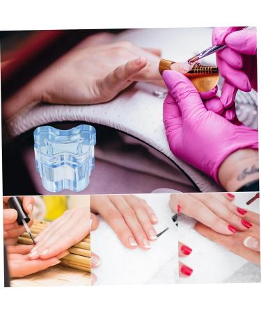 minkissy Glass Acrylic Nail Supplies Nail Dish for Acrylic Nails Nail Art Dish Cup Multi-function Manicure Cup Nail Dish Bowl with Lids Acrylic Nail Tools Nail Art Cup Major Accessories 7x5.6cm Blue - Buy Online on GoSupps.com