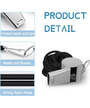Stainless Steel Whistle Set - 2 Loud Clear Referee Whistles with Lanyard for Sports Dog Training & Education - Buy Online on GoSupps.com