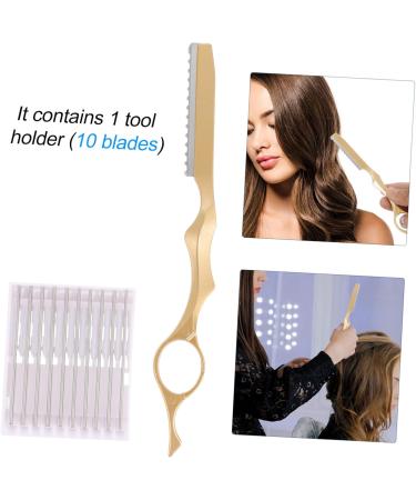 Buy 1 Set Hair Thinning & Cutting Kit - Manual Hair Styling Razor - Golden - Ships Internationally - Buy Online on GoSupps.com