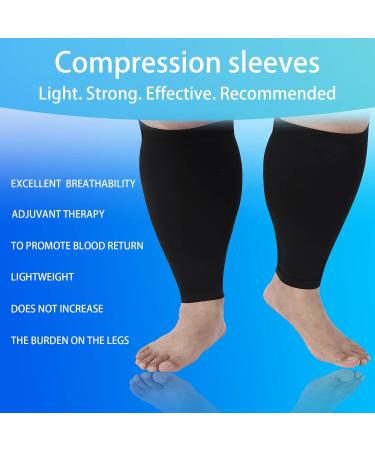 Calf Compression Sleeves for Men & Women - Ultimate Support for Shin Splints Circulation Varicose Veins & Swelling | Plus Size Available - Buy Online on GoSupps.com