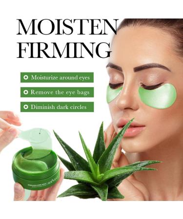 Aloe Vera Under Eye Mask - 60 PCS Collagen & Hyaluronic Acid Patches for Dark Circles Puffiness & Wrinkles Revitalize & Firm Eye Skin Care - Buy Online on GoSupps.com
